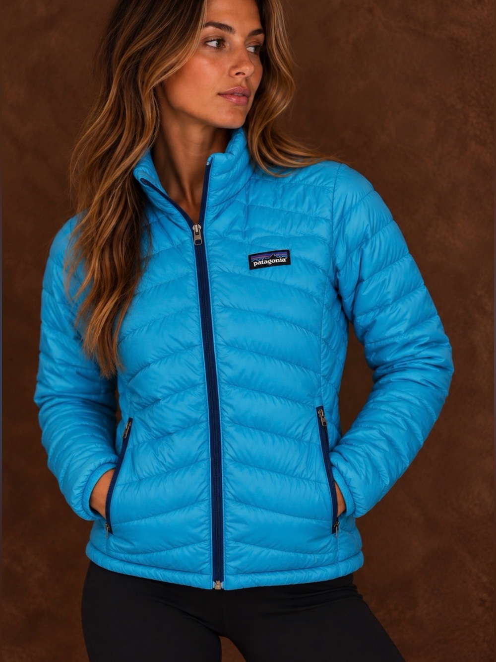 Patagonia Women’s Down Sweater 800 Fill Puffer Jacket Leaden Blue Small